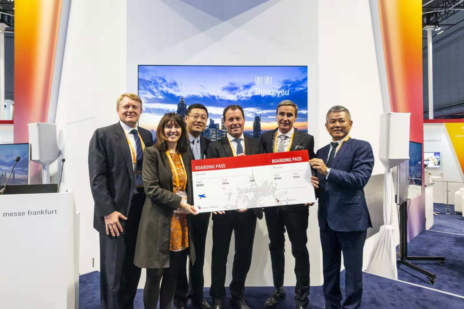 Winner of the trip to a worldwide Messe Frankfurt fair